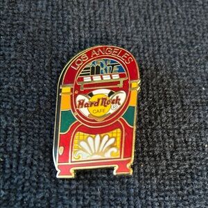 Hard Rock Cafe Los Angeles 1999 Jukebox Pin - Red and Yellow